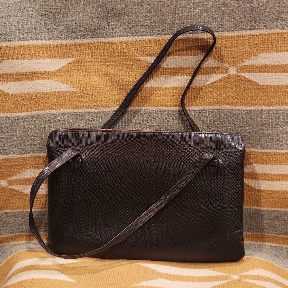 Vtg 50s Rolfs Snakeskin Snap Lock Purse